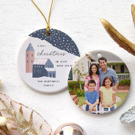 Adorno De Cerámica Pueblo Snowy | Primera Navidad en nuestro nuevo ho