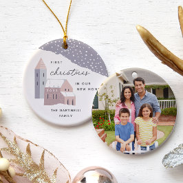 Adorno De Cerámica Pueblo Snowy | Primera Navidad en nuestro nuevo ho