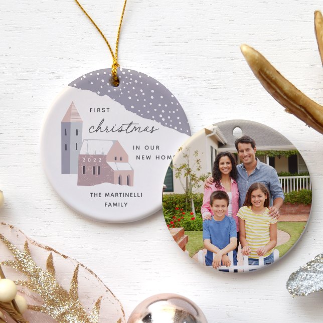 Adorno De Cerámica Pueblo Snowy | Primera Navidad en nuestro nuevo ho (Subido por el creador)