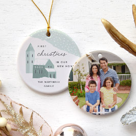 Adorno De Cerámica Pueblo Snowy | Primera Navidad en nuestro nuevo ho