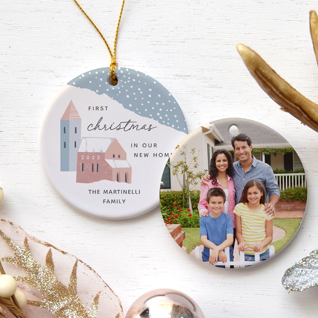 Adorno De Cerámica Pueblo Snowy | Primera Navidad en nuestro nuevo ho (Subido por el creador)