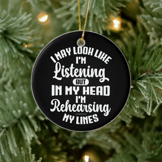 Adorno De Cerámica Puede que parezca que estoy escuchando, pero en mi (Árbol)