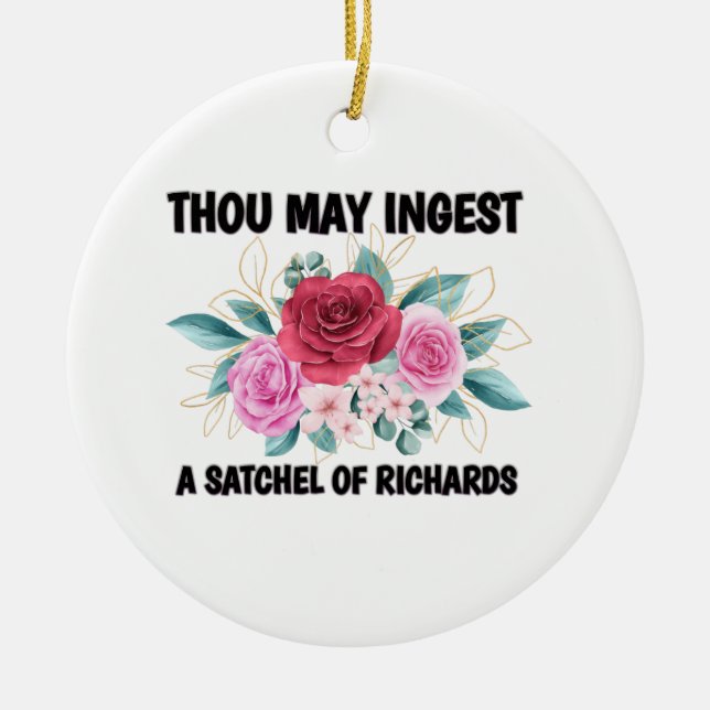 Adorno De Cerámica Puedes ingerir una cartera de Richard  (Frente)
