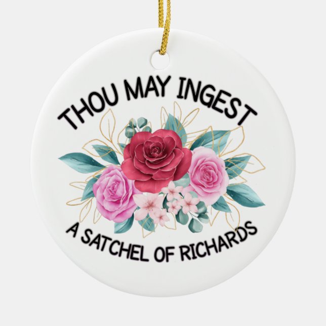 Adorno De Cerámica Puedes ingerir una cartera de Richard  (Frente)