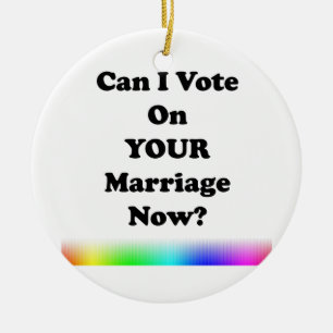 Adorno De Cerámica ¿Puedo Votar Por Tu Matrimonio Ahora?