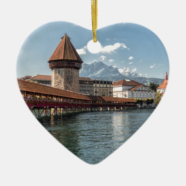 Adorno De Cerámica Puente Alfalfa, Suiza de la capilla (Frente)