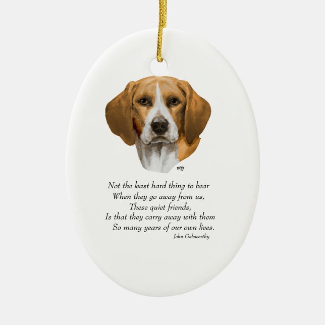 Adorno De Cerámica Puente Arcoíris Beagle (Frente)
