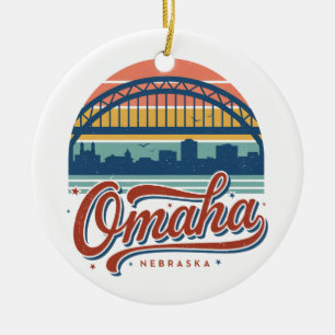 Adorno De Cerámica Puente Bob Kerrey de Omaha Nebraska