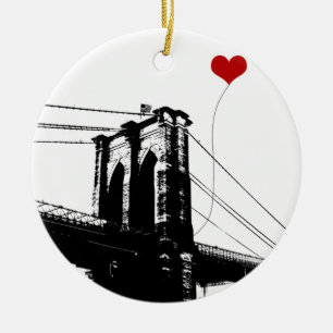 Adorno De Cerámica Puente de Brooklyn