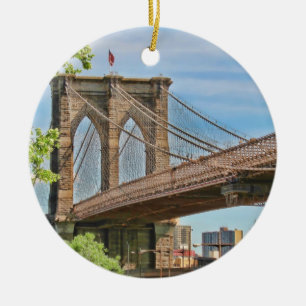 Adorno De Cerámica Puente de Brooklyn colorido