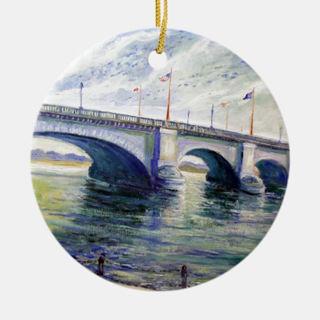 Adorno De Cerámica Puente de Londres por Alfred Zwiebel (Frente)