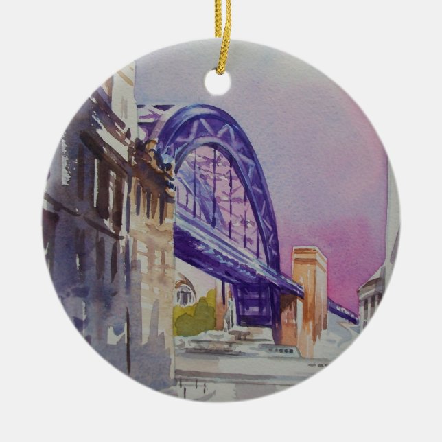 Adorno De Cerámica Puente de Tyne de decano Street Ornament (Frente)