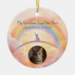 Adorno De Cerámica Puente del Arcoíris Memorial para Gatos Juguetones