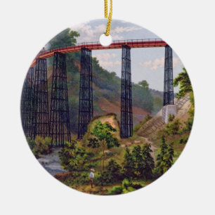 Adorno De Cerámica Puente ferroviario en Metlac, del 'álbum del Mexic