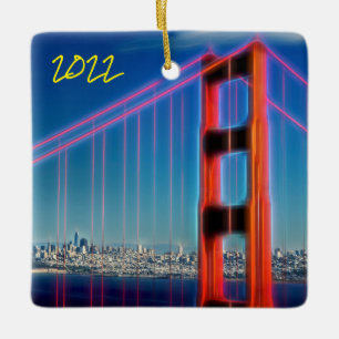 Adorno De Cerámica Puente Golden Gate de San Francisco artístico,