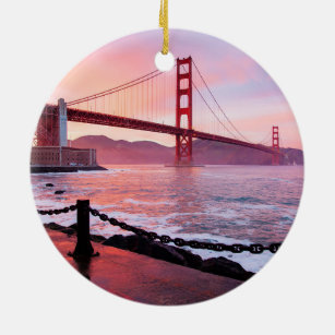 Adorno De Cerámica Puente Golden Gate, fotografía panorámica,