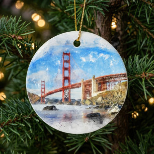 Adorno De Cerámica Puente Golden Gate Pastel en San Francisco