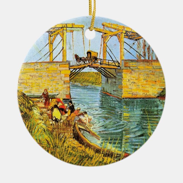 Adorno De Cerámica Puente Langlois en Arlés de Vincent van Gogh (Frente)