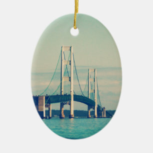 Adorno De Cerámica Puente Mackinac