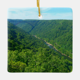 Adorno De Cerámica Puente New River Gorge I