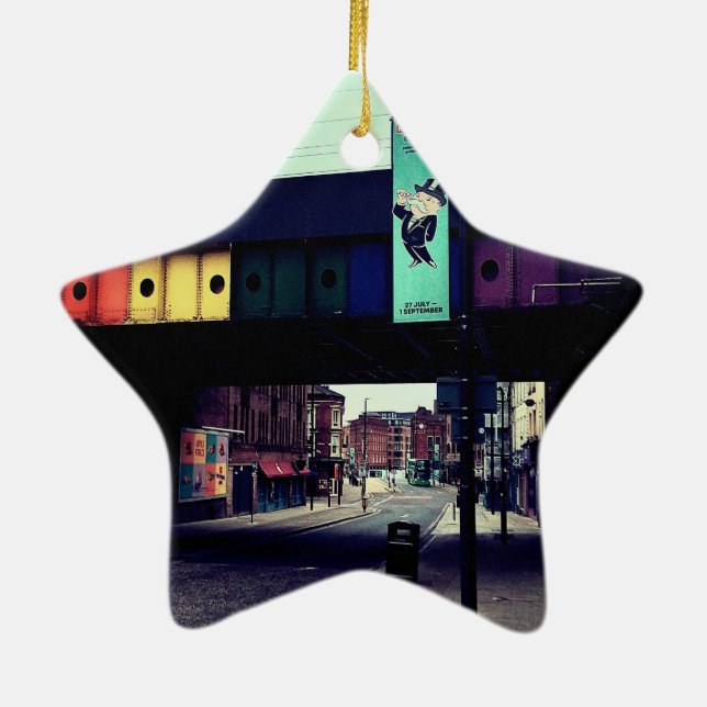 Adorno De Cerámica Puente rayado (Atrás)