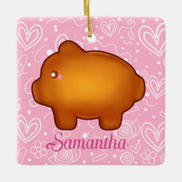 Adorno De Cerámica Puerquito De Piloncillo Pan Dulce