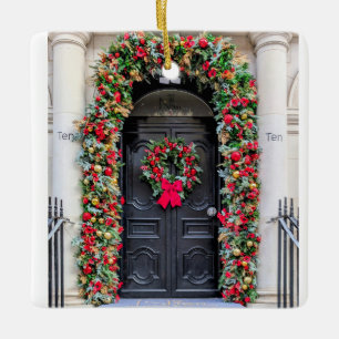 Adorno De Cerámica Puertas de Londres: Una Navidad Festiva
