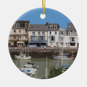 Adorno De Cerámica Puerto Ilfracombe Devon Reino Unido