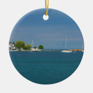 Adorno De Cerámica Puerto Mackinac Island