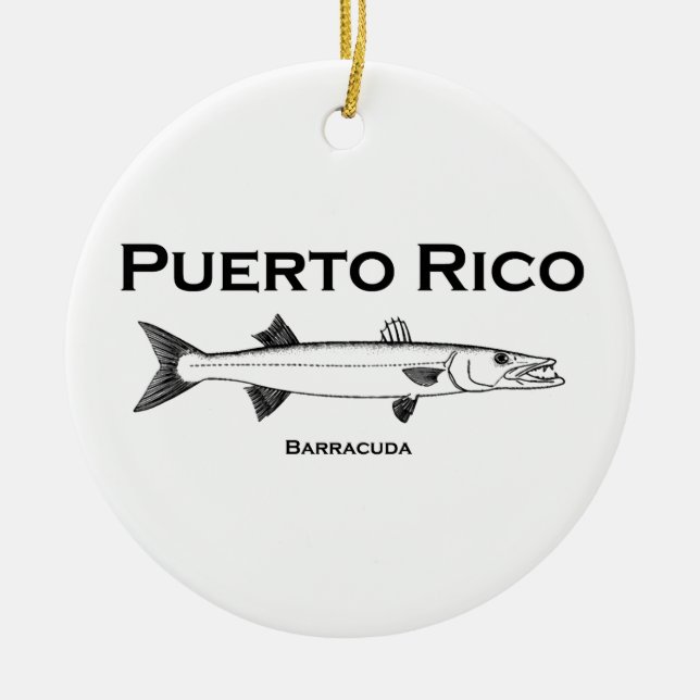 Adorno De Cerámica Puerto Rico Barracuda (Frente)
