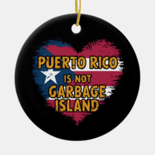 Adorno De Cerámica Puerto Rico no es una isla basura