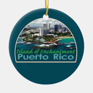 Adorno De Cerámica PUERTO RICO Orament