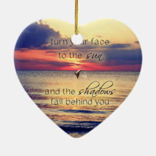 Adorno De Cerámica Puesta del sol del delfín