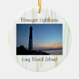 Adorno De Cerámica Puesta del sol del faro de Barnegat
