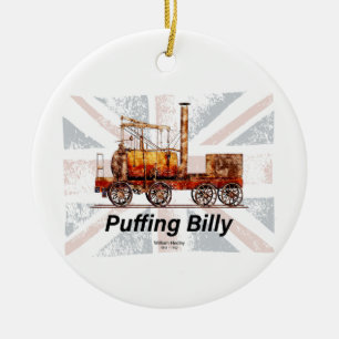Adorno De Cerámica Puffing Billy Steam Train English Locomotive