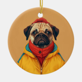 Adorno De Cerámica Pug