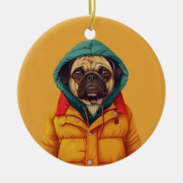 Adorno De Cerámica Pug