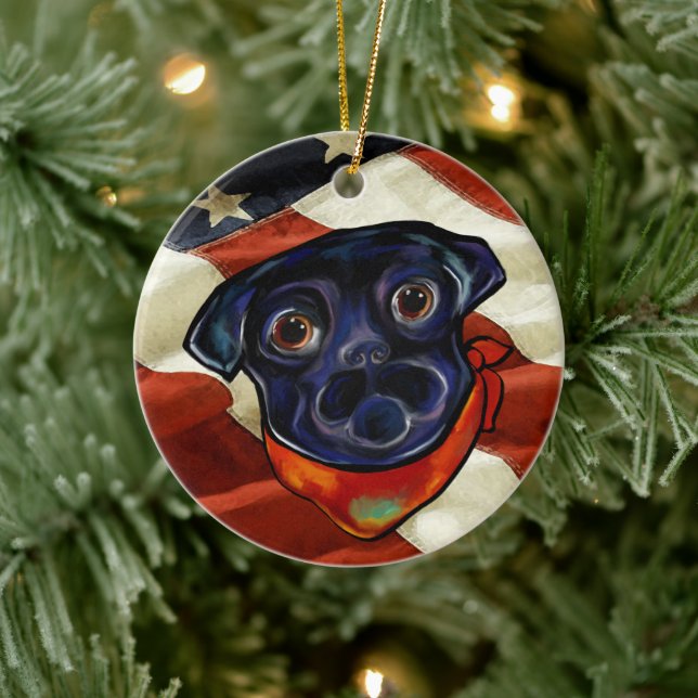 ADORNO DE CERÁMICA PUG (Árbol)