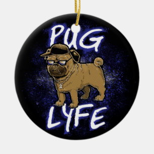 Adorno De Cerámica Pug Lyfe