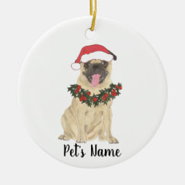 Adorno De Cerámica Pug personalizado