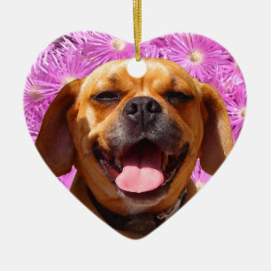 Adorno De Cerámica Puggle lindo