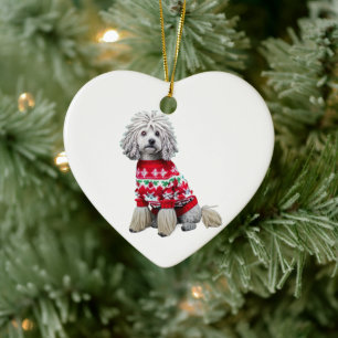 Adorno De Cerámica Puli en Navidades Sweater