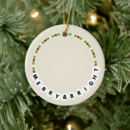 Adorno De Cerámica Pulsera De Amistad, Navidades Brillantes Y Brillan