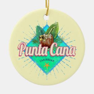 Adorno De Cerámica Punta Cana Caribe República Dominicana Retro