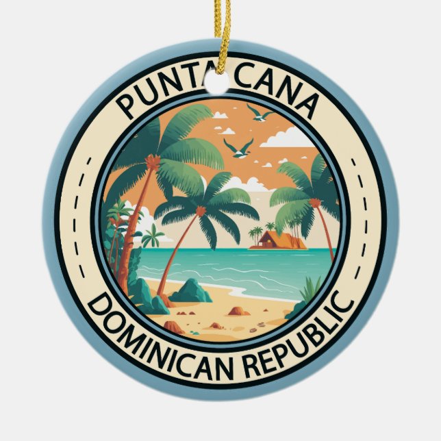 Adorno De Cerámica Punta Cana Insignia de Hut (Frente)