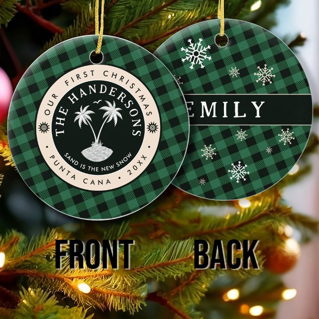 Adorno De Cerámica Punta Cana Souvenir de Palm Tree República Dominic (Subido por el creador)