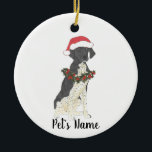 Adorno De Cerámica Puntero alemán de corto alcance personalizado (neg<br><div class="desc">Haz la lista de este año con un adorno personalizado de tu elfo de puntero dulce!</div>