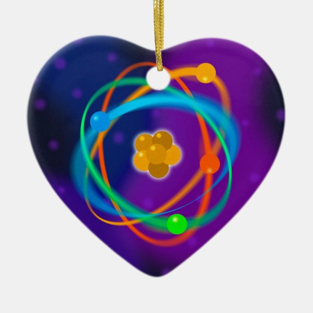 Adorno De Cerámica Puntos de estructura atómica (Frente)