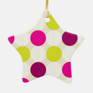 Adorno De Cerámica Puntos de Polka