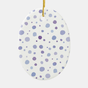 Adorno De Cerámica puntos de polka pintados a mano